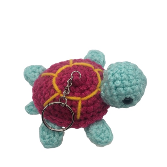 Hand Crochet  Sea Turtle  Amigurumi Keychain Bag Accessories - Picture 8 of 16